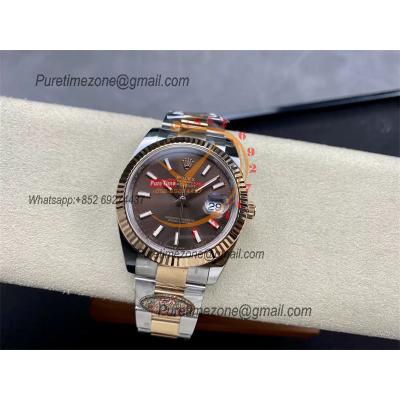 Datejust 126331 41mm VR3235 Automatic Mens Watch Best Edition CLEAN RG Brown Dial On 904L Oyster SS Bracelet CHS