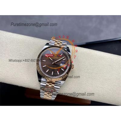 Datejust 126331 41mm VR3235 Automatic Mens Watch Best Edition CLEAN RG Brown Dial On 904L Jubilee SS Bracelet CHS