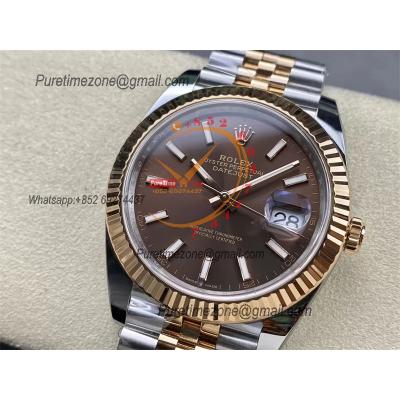 Datejust 126331 41mm VR3235 Automatic Mens Watch Best Edition CLEAN RG Brown Dial On 904L Jubilee SS Bracelet CHS