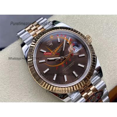 Datejust 126331 41mm VR3235 Automatic Mens Watch Best Edition CLEAN RG Brown Dial On 904L Jubilee SS Bracelet CHS