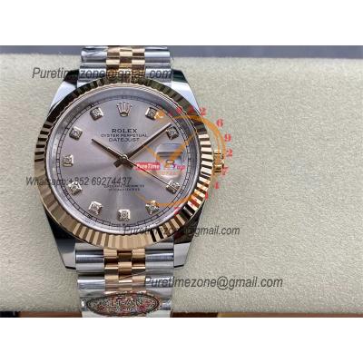 Datejust 126331 41 VR3235 Automatic Mens Watch Best Edition CLEAN RG Champagne Diamond Dial On 904L Jubilee SS Bracelet