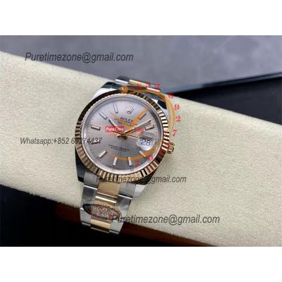 Datejust 126331 41 VR3235 Automatic Mens Watch Best Edition CLEAN RG Champagne Stick Dial On 904L Oyster SS Bracelet