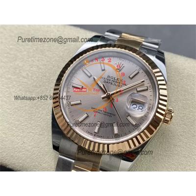 Datejust 126331 41 VR3235 Automatic Mens Watch Best Edition CLEAN RG Champagne Stick Dial On 904L Oyster SS Bracelet