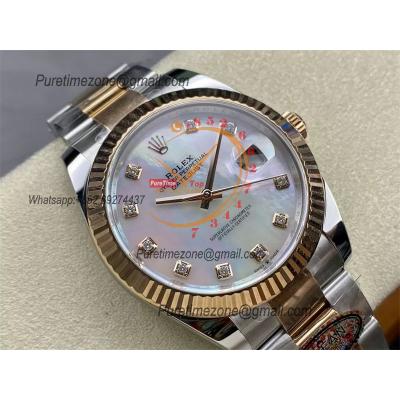 Datejust 126331 41 VR3235 Automatic Mens Watch Best Edition CLEAN RG MOP Diamonds Dial On 904L Oyster SS Bracelet