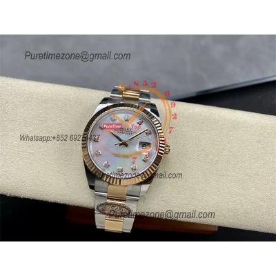 Datejust 126331 41 VR3235 Automatic Mens Watch Best Edition CLEAN RG MOP Diamonds Dial On 904L Oyster SS Bracelet