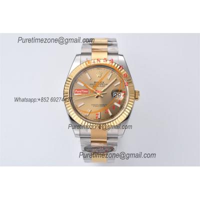 Datejust 126333 41 VR3235 Automatic Mens Watch Best Edition CLEAN YG Gold Stick Dial On 904L Oyster SS Bracelet CHS