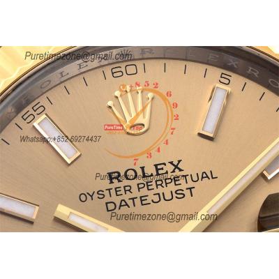 Datejust 126333 41 VR3235 Automatic Mens Watch Best Edition CLEAN YG Gold Stick Dial On 904L Oyster SS Bracelet CHS