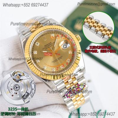 Datejust 126333 41 VR3235 Automatic Mens Watch Best Edition CLEAN YG Gold Diamond Dial On 904L Jubilee SS Bracelet CHS