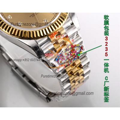 Datejust 126333 41 VR3235 Automatic Mens Watch Best Edition CLEAN YG Gold Diamond Dial On 904L Jubilee SS Bracelet CHS