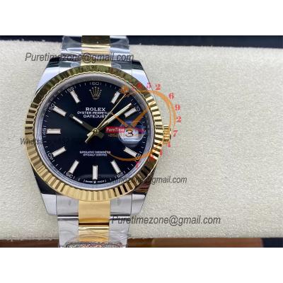 Datejust 126333 41 VR3235 Automatic Mens Watch Best Edition CLEAN YG Black Stick Dial On 904L Oyster SS Bracelet CHS