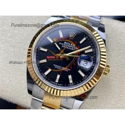 Datejust 126333 41 VR3235 Automatic Mens Watch Best Edition CLEAN YG Black Stick Dial On 904L Oyster SS Bracelet CHS