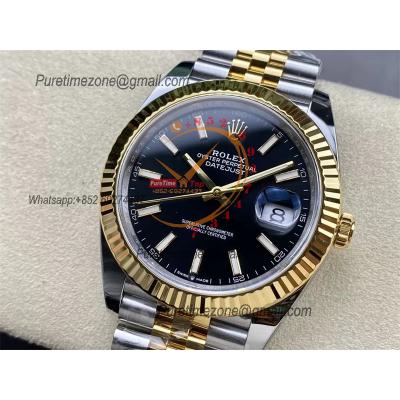 Datejust 126333 41 VR3235 Automatic Mens Watch Best Edition CLEAN YG Black Stick Dial On 904L Jubilee SS Bracelet CHS