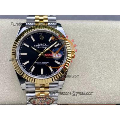 Datejust 126333 41 VR3235 Automatic Mens Watch Best Edition CLEAN YG Black Stick Dial On 904L Jubilee SS Bracelet CHS