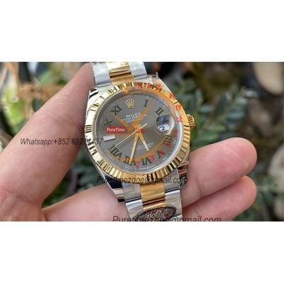 Datejust 126333 41 Wimbledon  VR3235 Automatic Mens Watch Best Edition CLEAN YG Gray Dial On 904L Oyster SS Bracelet CHS