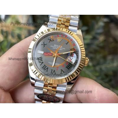 Datejust 126333 41 Wimbledon  VR3235 Automatic Mens Watch Best Edition CLEAN YG Gray Dial On 904L Jubilee SS Bracelet CH