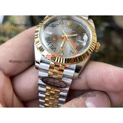 Datejust 126333 41 Wimbledon  VR3235 Automatic Mens Watch Best Edition CLEAN YG Gray Dial On 904L Jubilee SS Bracelet CH