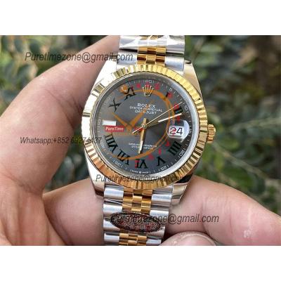 Datejust 126333 41 Wimbledon  VR3235 Automatic Mens Watch Best Edition CLEAN YG Gray Dial On 904L Jubilee SS Bracelet CH