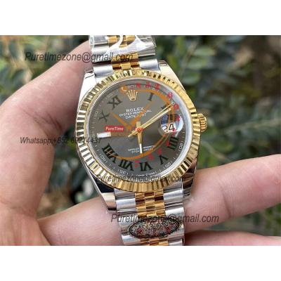 Datejust 126333 41 Wimbledon  VR3235 Automatic Mens Watch Best Edition CLEAN YG Gray Dial On 904L Jubilee SS Bracelet CH