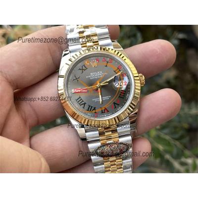 Datejust 126333 41 Wimbledon  VR3235 Automatic Mens Watch Best Edition CLEAN YG Gray Dial On 904L Jubilee SS Bracelet CH