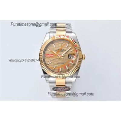 Datejust 126333 41 VR3235 Automatic Mens Watch Best Edition CLEAN YG Gold Fluted Dial On 904L Oyster SS Bracelet CHS