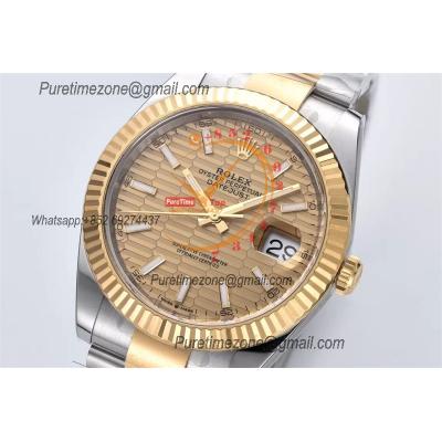 Datejust 126333 41 VR3235 Automatic Mens Watch Best Edition CLEAN YG Gold Fluted Dial On 904L Oyster SS Bracelet CHS