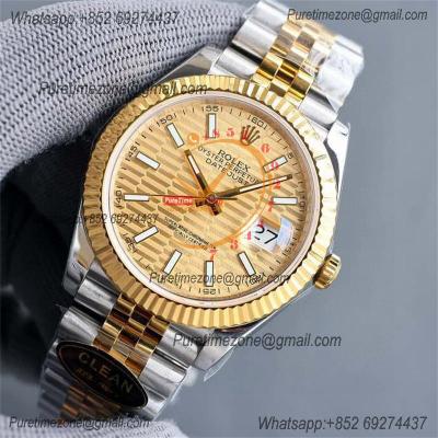 Datejust 126333 41 VR3235 Automatic Mens Watch Best Edition CLEAN YG Gold Fluted Dial On 904L Jubilee SS Bracelet CHS