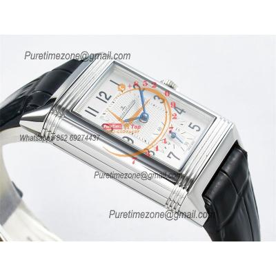 Reverso Classic 3848420 Duoface Small Seconds 854A Automatic Mens Watch Best Edition MGF Silver Black Dial CHS