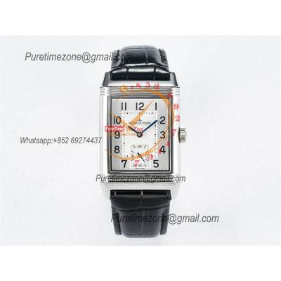 Reverso Classic 3848420 Duoface Small Seconds 854A Automatic Mens Watch Best Edition MGF Silver Black Dial CHS