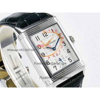 Reverso Classic 3848420 Duoface Small Seconds 854A Automatic Mens Watch Best Edition MGF Silver Black Dial CHS