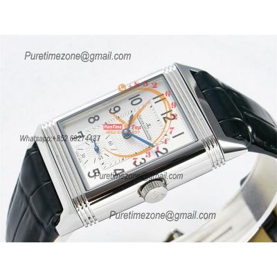 Reverso Classic 3848420 Duoface Small Seconds 854A Automatic Mens Watch Best Edition MGF Silver Black Dial CHS