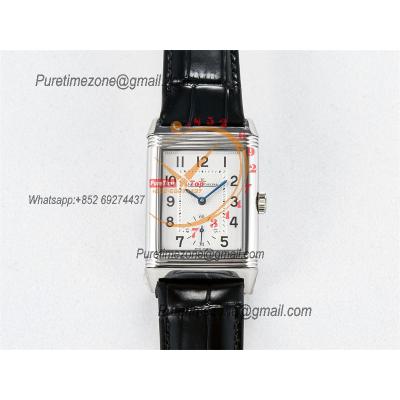 Reverso Classic 3848420 Duoface Small Seconds 854A Automatic Mens Watch Best Edition MGF Silver Black Dial CHS