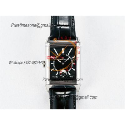 Reverso Classic 3848420 Duoface Small Seconds 854A Automatic Mens Watch Best Edition MGF Silver Black Dial CHS