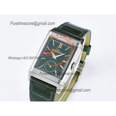 Reverso Classic 3978430 Duoface Small Seconds 854A Automatic Mens Watch Best Edition MGF Green White Dial CHS