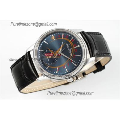 Master Ultra Thin Q1368470 A925 Automatic Mens Watch Moon Phase Date Best Edition ZF 39 Steel Blue Dial Leather CHS