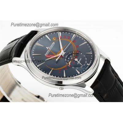 Master Ultra Thin Q1368470 A925 Automatic Mens Watch Moon Phase Date Best Edition ZF 39 Steel Blue Dial Leather CHS