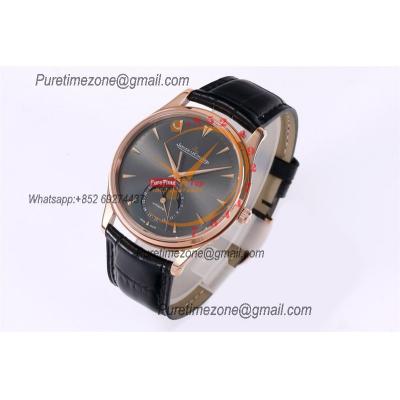 Master Ultra Thin Q136255J A925 Automatic Mens Watch Moon Phase Date Best Edition ZF 39 RG Gray Dial Leather CHS