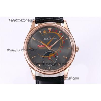 Master Ultra Thin Q136255J A925 Automatic Mens Watch Moon Phase Date Best Edition ZF 39 RG Gray Dial Leather CHS