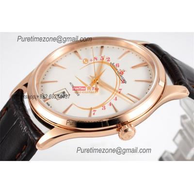 Master Grande Ultra Thin Date Q1288420 A899/1 Automatic Mens Watch Best Edition ZF V3 RG Silver Dial Brown Leather CHS