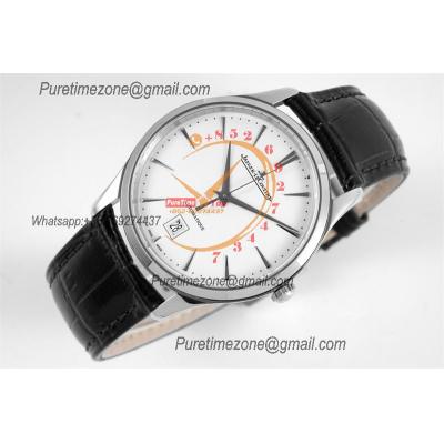 Master Grande Ultra Thin Date Q1288420 A899/1 Automatic Mens Watch Best Edition ZF V3 Steel Silver Dial Brown Leather