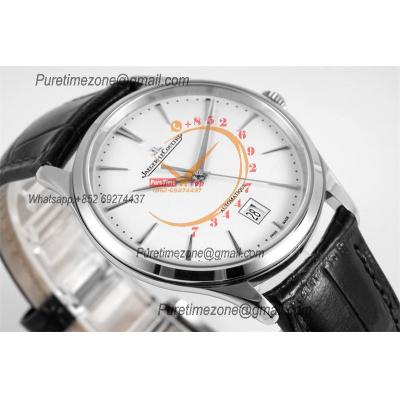 Master Grande Ultra Thin Date Q1288420 A899/1 Automatic Mens Watch Best Edition ZF V3 Steel Silver Dial Brown Leather