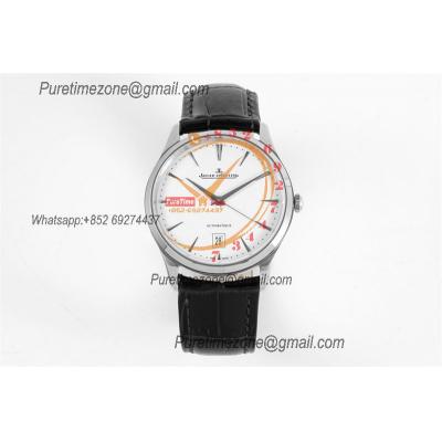 Master Grande Ultra Thin Date Q1288420 A899/1 Automatic Mens Watch Best Edition ZF V3 Steel Silver Dial Brown Leather