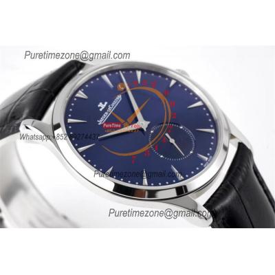 Master Ultra Thin Small Second Q1358480 M9015 Automatic Mens Watch Best Edition ZF 40 Steel Blue Dial Black Leather CHS