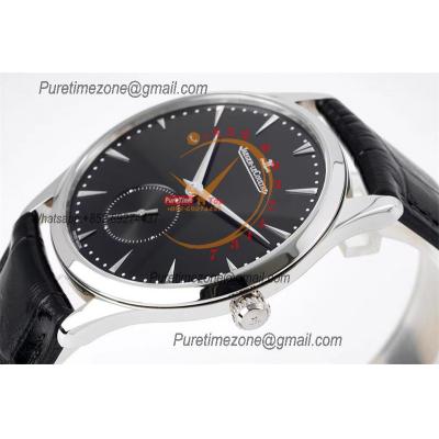 Master Ultra Thin Small Second Q1358480 M9015 Automatic Mens Watch Best Edition ZF 40 Steel Black Dial Leather CHS