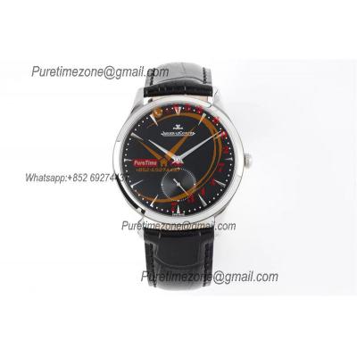 Master Ultra Thin Small Second Q1358480 M9015 Automatic Mens Watch Best Edition ZF 40 Steel Black Dial Leather CHS