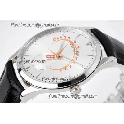 Master Ultra Thin Small Second Q1358480 M9015 Automatic Mens Watch Best Edition ZF 40 Steel Silver Dial Leather CHS