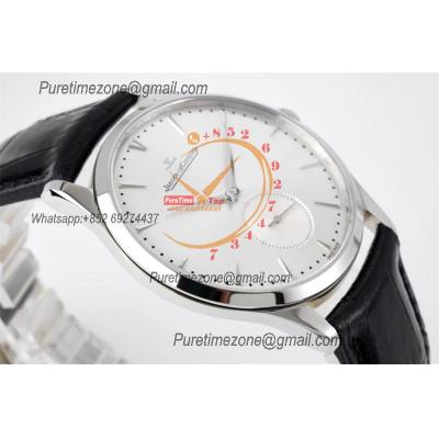 Master Ultra Thin Small Second Q1358480 M9015 Automatic Mens Watch Best Edition ZF 40 Steel Silver Dial Leather CHS