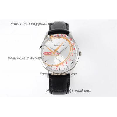 Master Ultra Thin Small Second Q1358480 M9015 Automatic Mens Watch Best Edition ZF 40 Steel Silver Dial Leather CHS