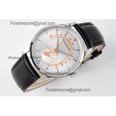 Master Ultra Thin Small Second Q1358480 M9015 Automatic Mens Watch Best Edition ZF 40 Steel Silver Dial Leather CHS