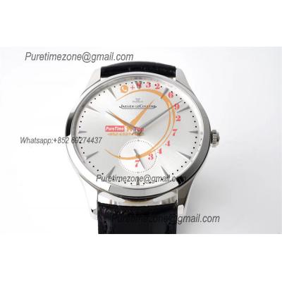 Master Ultra Thin Small Second Q1358480 M9015 Automatic Mens Watch Best Edition ZF 40 Steel Silver Dial Leather CHS