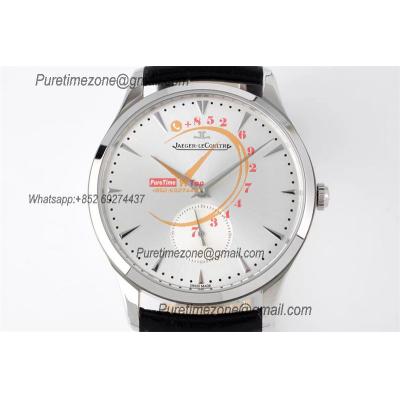 Master Ultra Thin Small Second Q1358480 M9015 Automatic Mens Watch Best Edition ZF 40 Steel Silver Dial Leather CHS